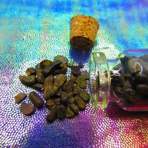 Bronzite Gemstone Chips In A Bottle Embellishments Natural Semi Precious